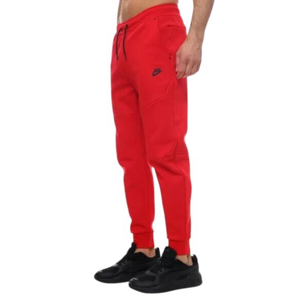 Mens Size 2XL Nike Tech Fleece Tracksuit 2 Piece Sweatsuit Outfit Black Red NWT - Picture 8 of 12